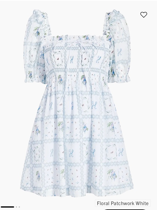 Hill House Dresses & Skirts - Hill House - White Floral Patchwork Mini Dress - SOLD OUT PRINT